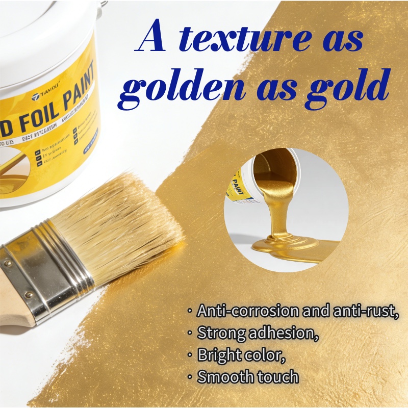金铂漆Gold platinum paint, a non-toxic glossy acrylic coating, 产品图