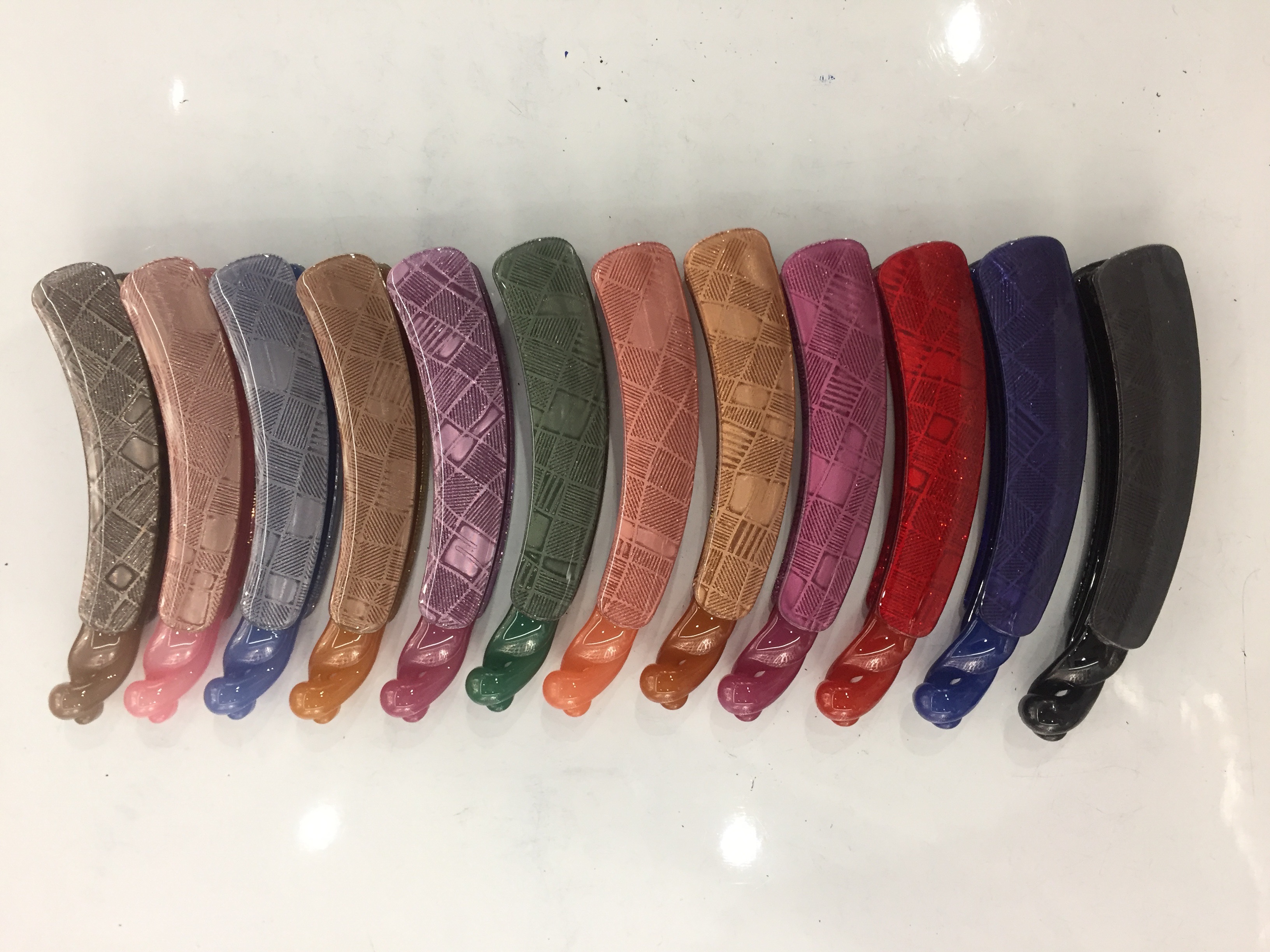 香蕉夹黑白金银发夹细节图
