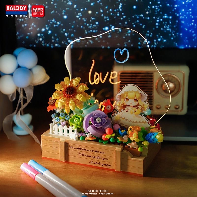 Jimu Flower House Garden Small Particle children's educational diy handcrafted assembly toys, tabletop ornaments, gifts for boys and girls Specification image