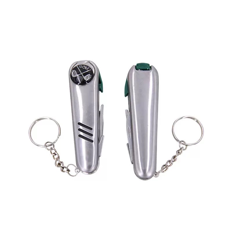 Wholesale new golf folding multi-functional knife, ball fork and stainless steel putting green fork tool accessories detail image 4