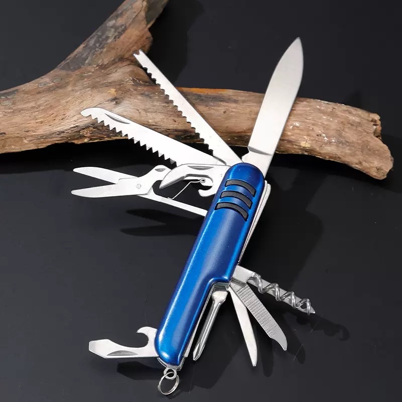 Swiss 11-page multi-functional stainless steel folding Yangjiang colorful gift knife, customizable LOG0 detail image 2