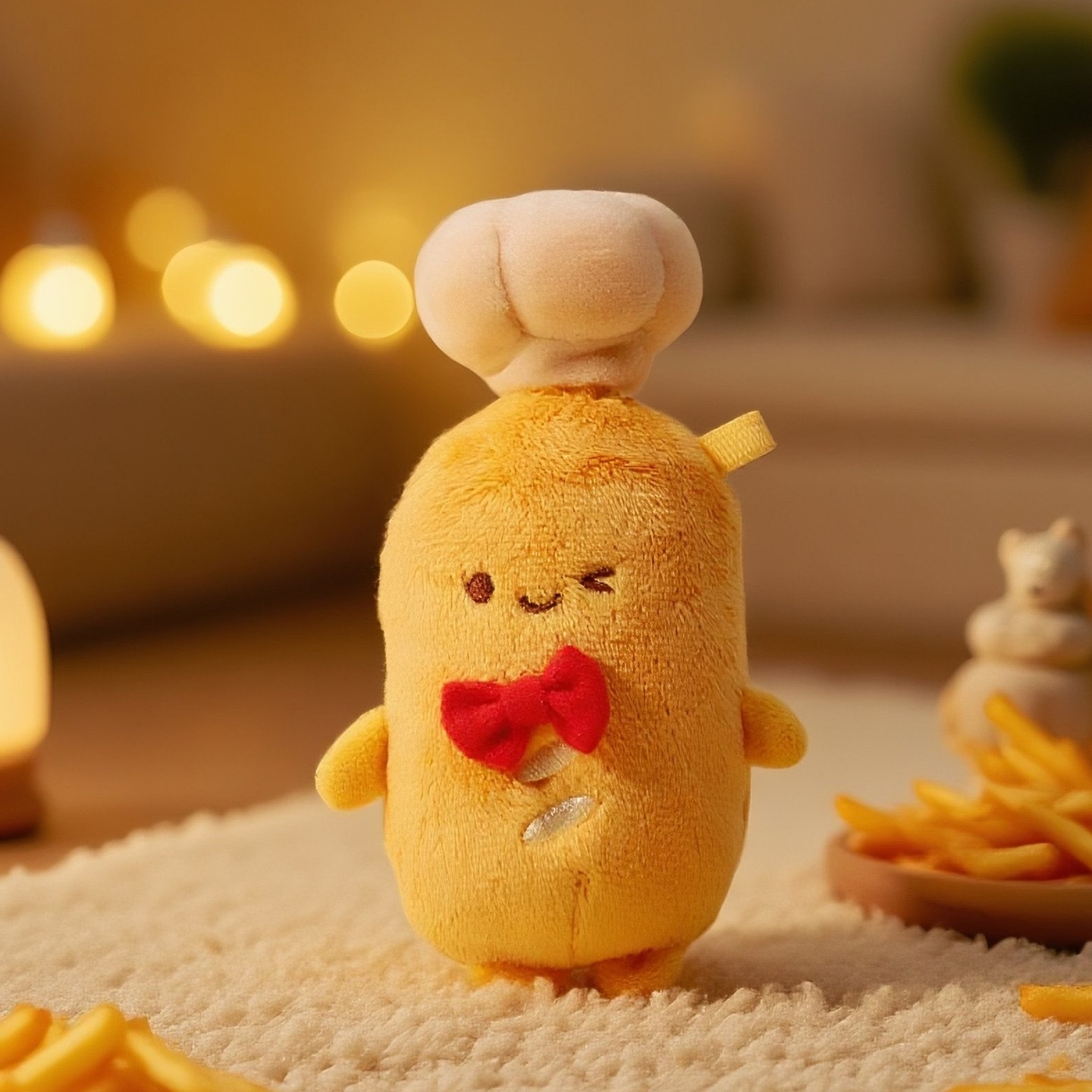 KUKI plush pen for stress relief, kneading bread, hot dog-shaped pen, gift pendant, student gel pen detail image 3