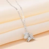 Influential Accessory S925 sterling silver collarbone chain, fashionable accessory, trendy, versatile and personalized necklace, small Pegasus pendant details Picture