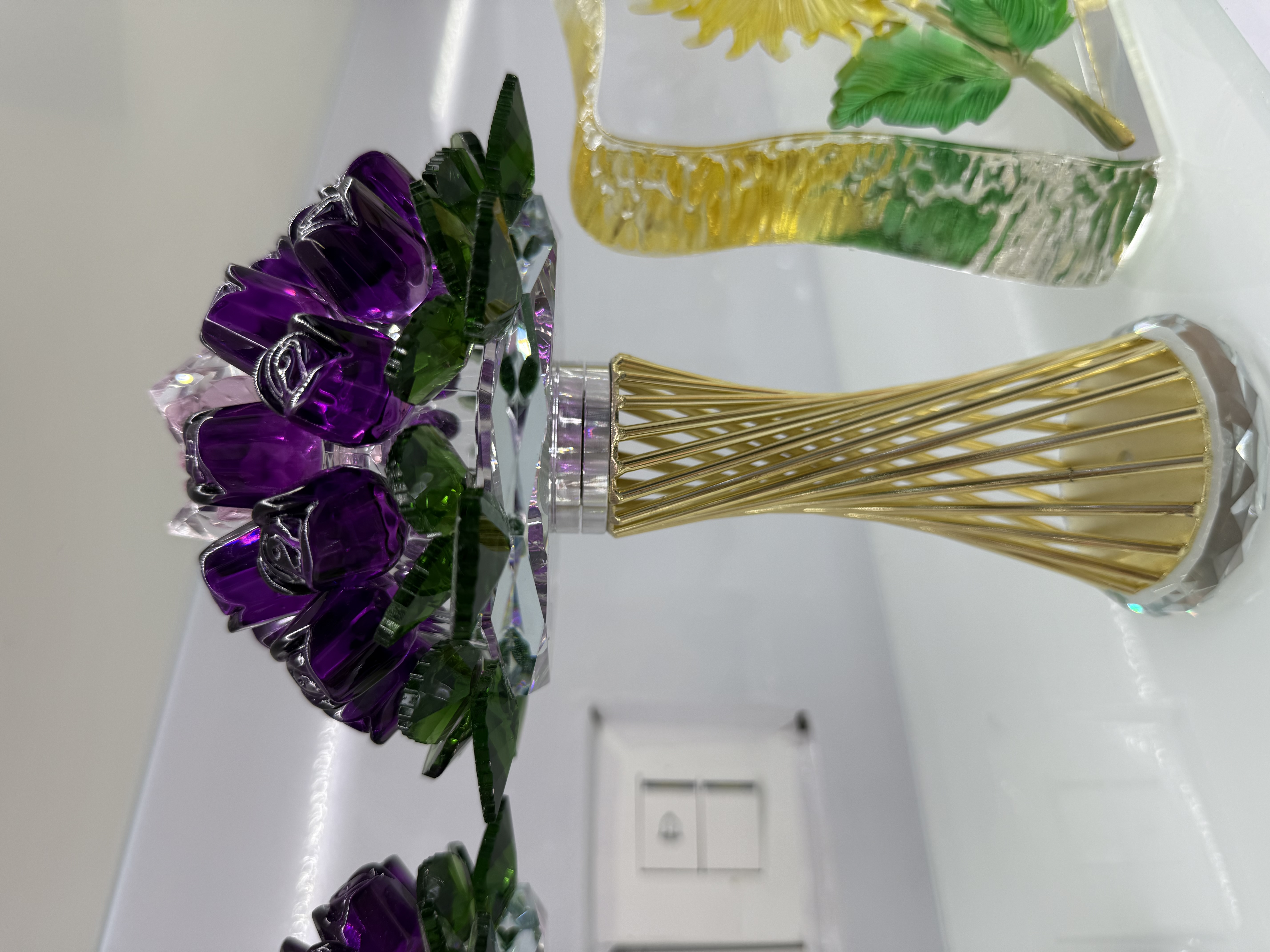 水晶小夜灯晶洞元宝树脂装饰灯温馨夜间照明水晶洞摆件家居装饰品