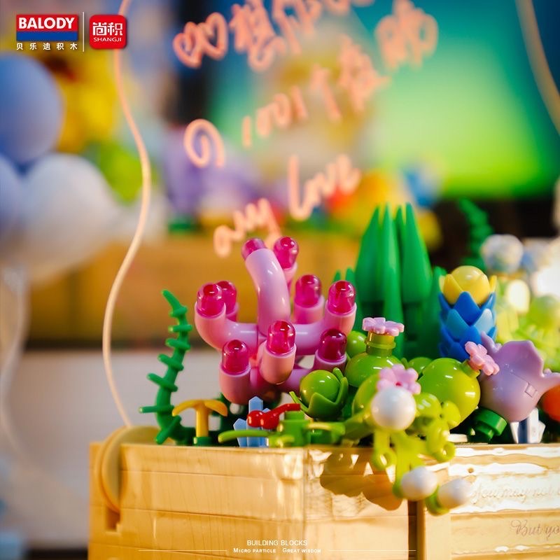 Jimu Flower House Garden Small Particle children's educational diy handcrafted assembly toys, tabletop ornaments, gifts for boys and girls detail image 7