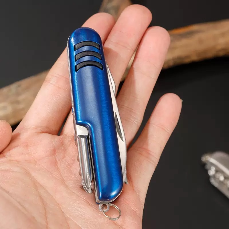 Swiss 11-page multi-functional stainless steel folding Yangjiang colorful gift knife, customizable LOG0 detail image 3