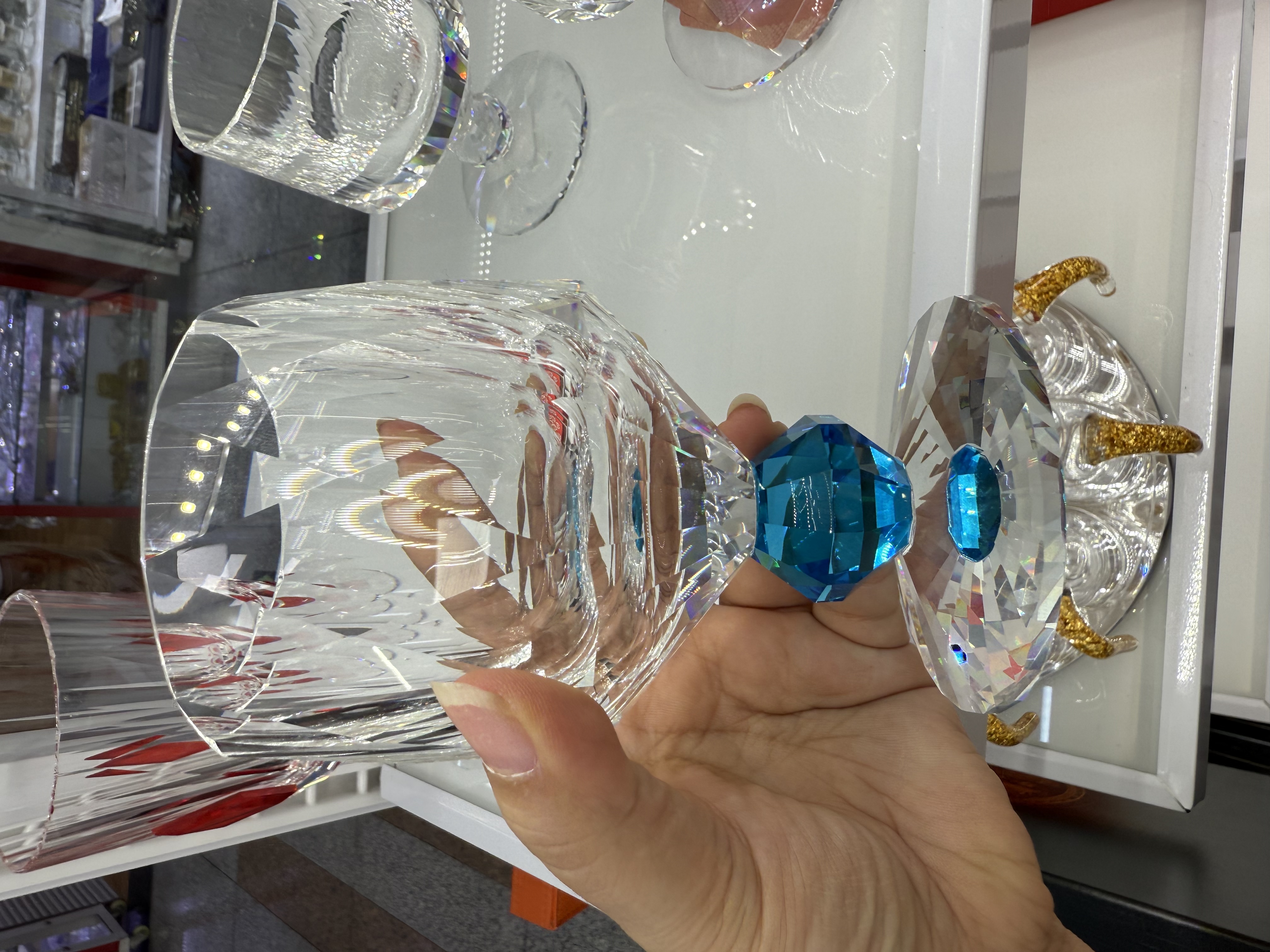 水晶小夜灯晶洞元宝树脂装饰灯温馨卧室氛围灯水晶洞摆件夜间照明产品图