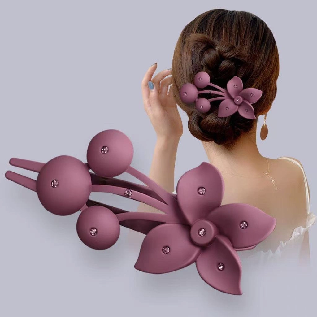 Wholesale of large-sized flower-shaped duckbill hair clips and hairpins, popular platter hairstyle bestsellers, stylish scratch-off new headwear for women at the back of the head detail image 10