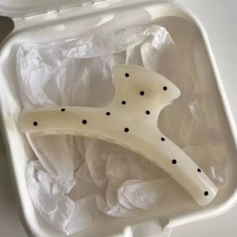 Japanese high-end, cute, transparent white polka dot fashion, multiple sweet, large, shark girl hair clip and hair accessory at the back of the head detail image 10