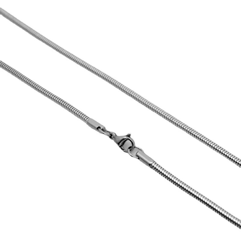 圆蛇项链不锈钢细节图