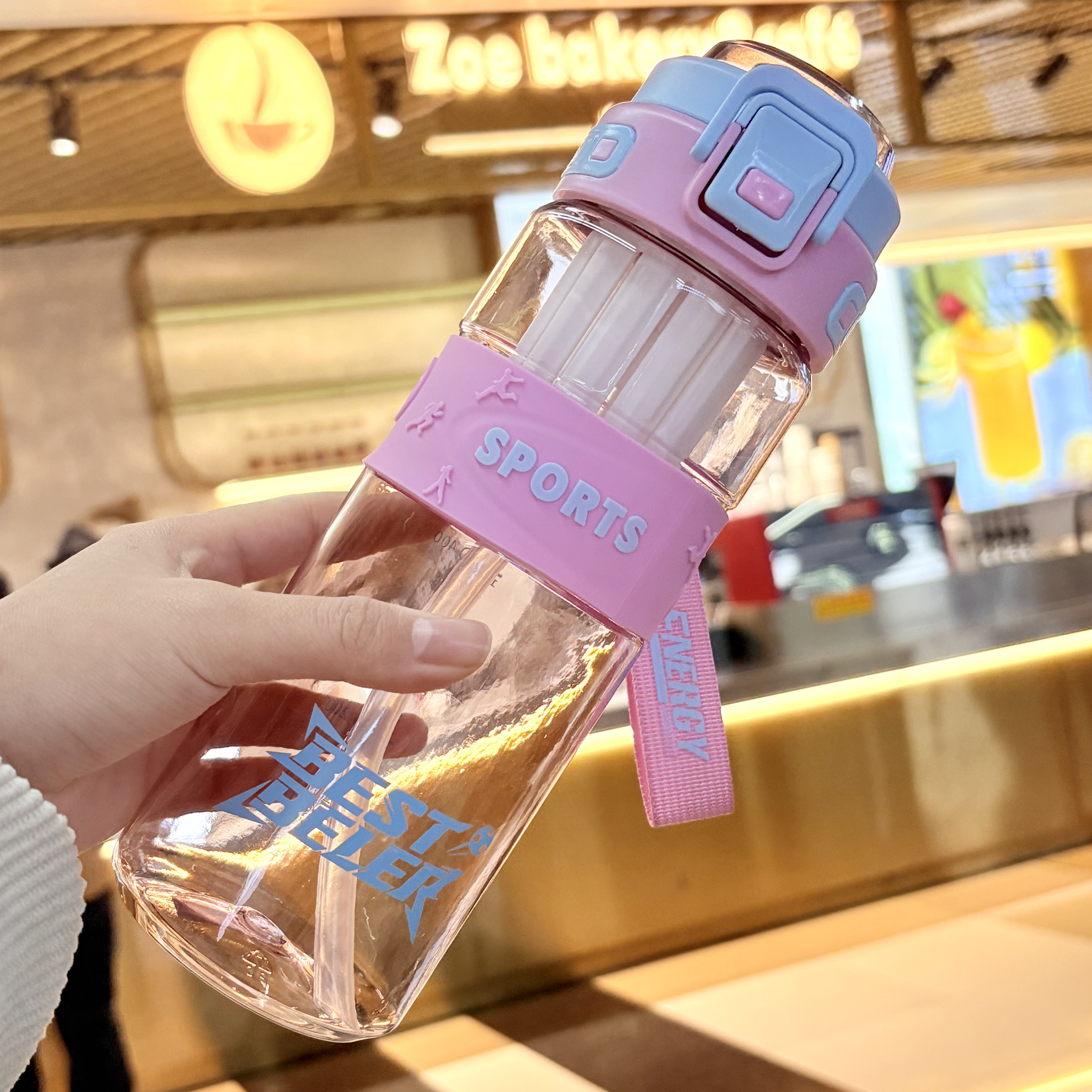 Anti-drop student sports water cup, summer men's and women's high school appearance level cup, 2025 new model water bottle, plastic portable cup, others 650ML/750ML L/Q Q Application Scenario