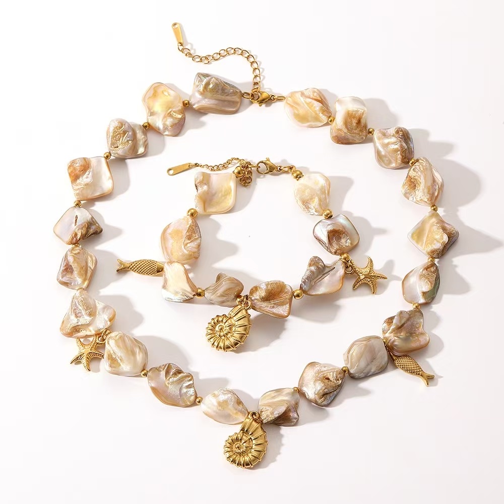 沙滩贝壳饰品民族风锁骨链时尚饰品百搭个性项链女简约潮流配饰锁骨链细节图