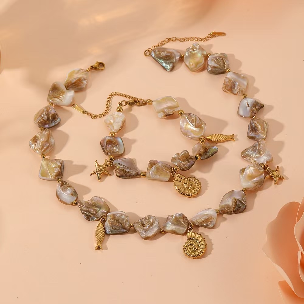 沙滩贝壳饰品民族风锁骨链时尚饰品百搭个性项链女简约潮流配饰锁骨链详情图2