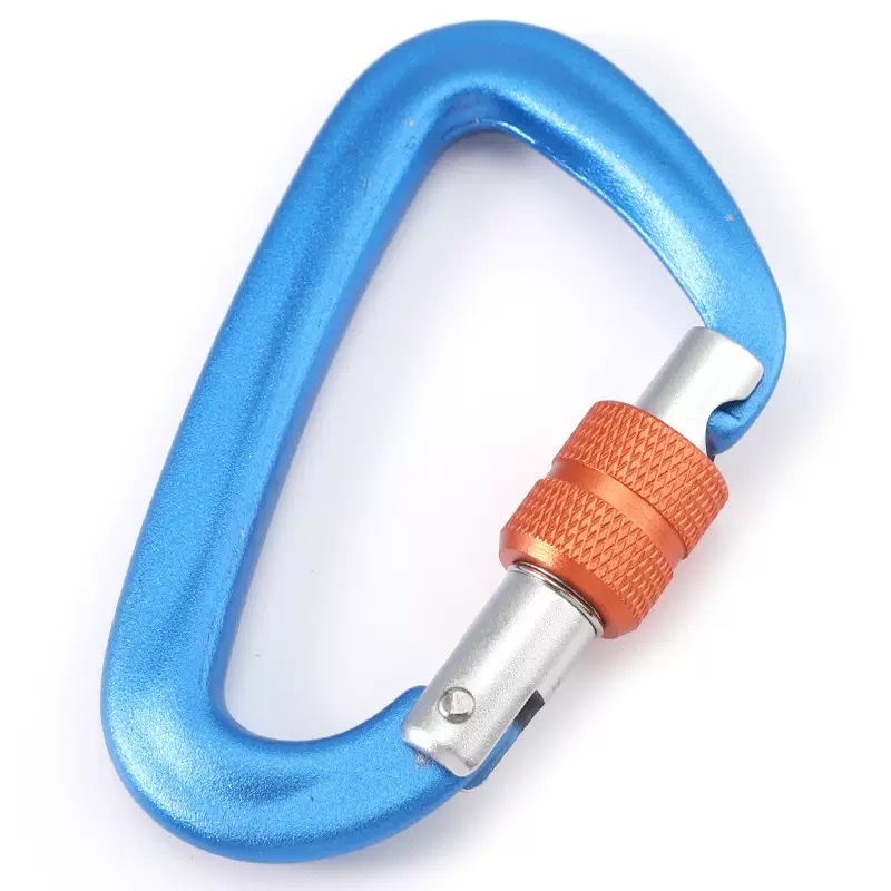 爆款7075锁扣航空铝8号D型登山扣 攀岩快挂 瑜伽扣 吊床安全扣 