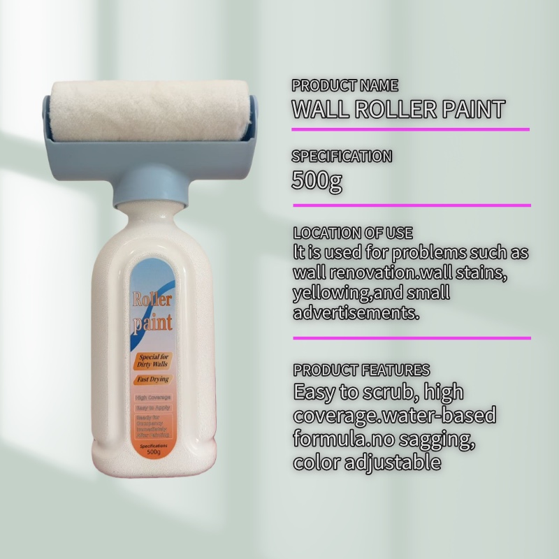 墙面修补滚筒漆Wall paint repair roller, used for removing graffiti, stains and yellowing细节图