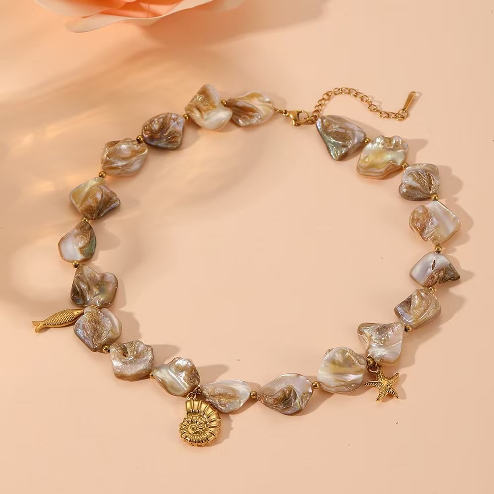 沙滩贝壳饰品民族风锁骨链时尚饰品百搭个性项链女简约潮流配饰锁骨链详情图6