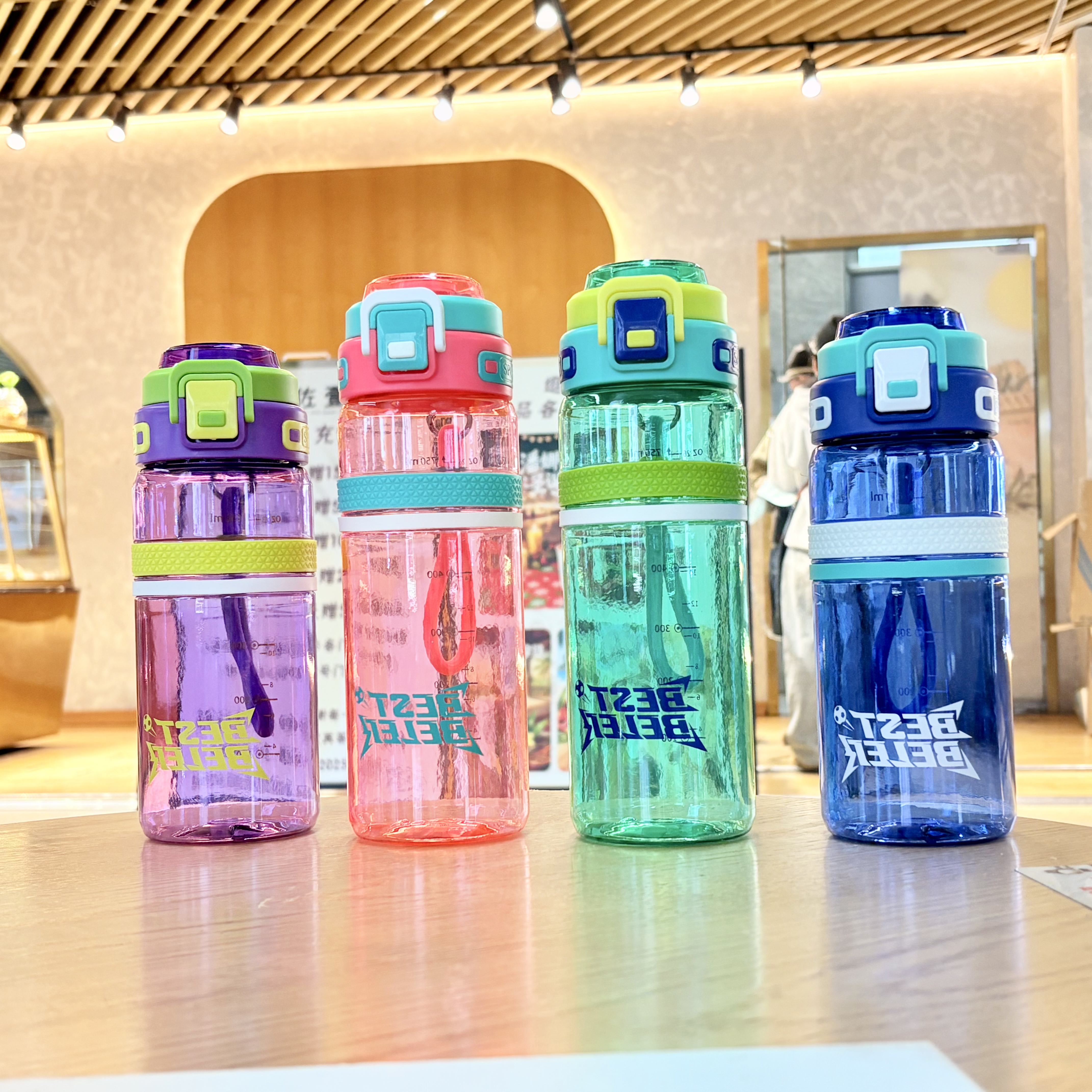 Summer sports water cup, large-capacity high-temperature resistant, simple plastic cup, cycling sports water bottle, anti-scald direct drinking, portable cup, others 650ML/750ML W/J L/E full figure