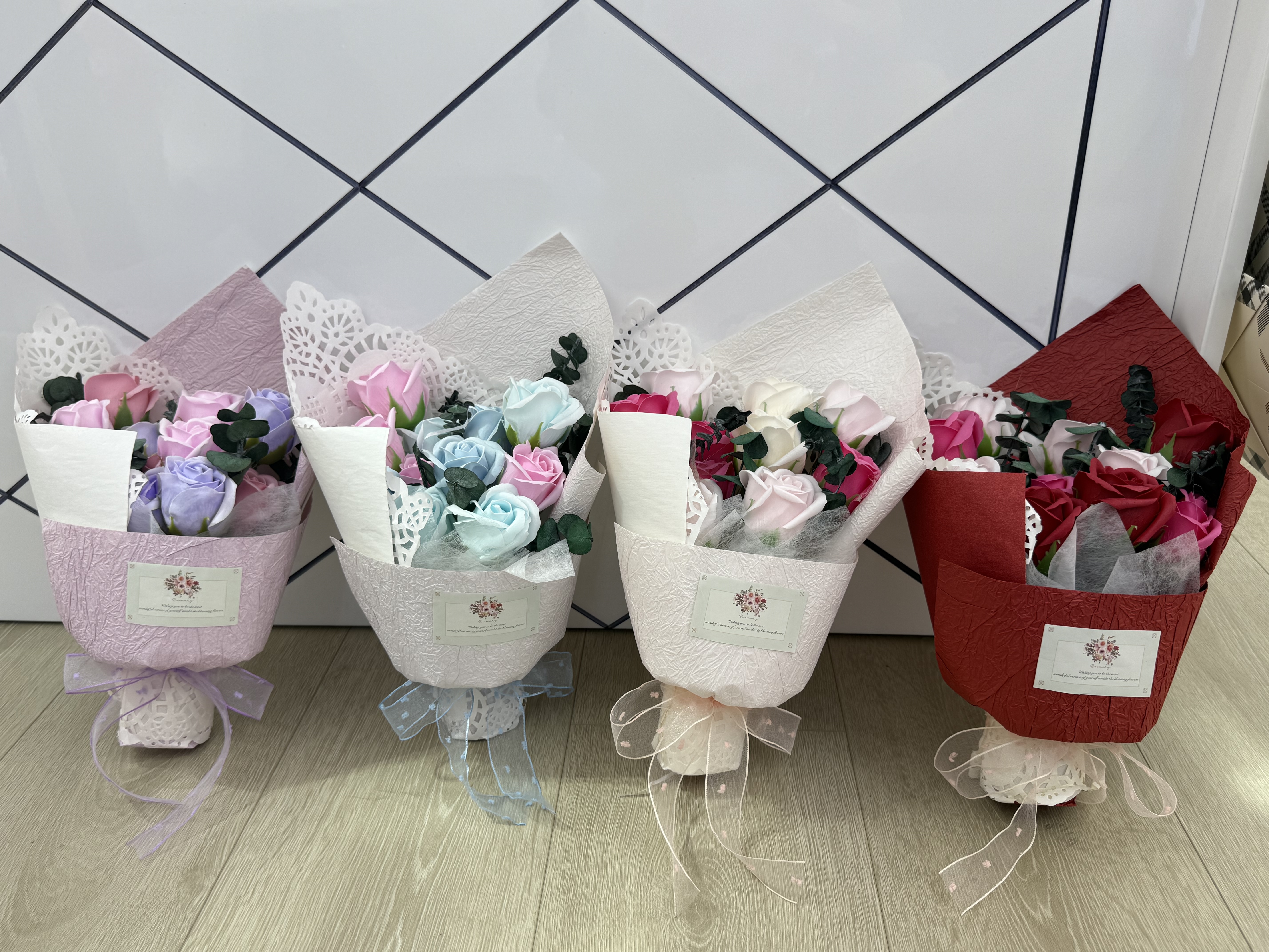 工厂店/香皂花/pvc透明鲜花袋/情人节/母亲节香皂花