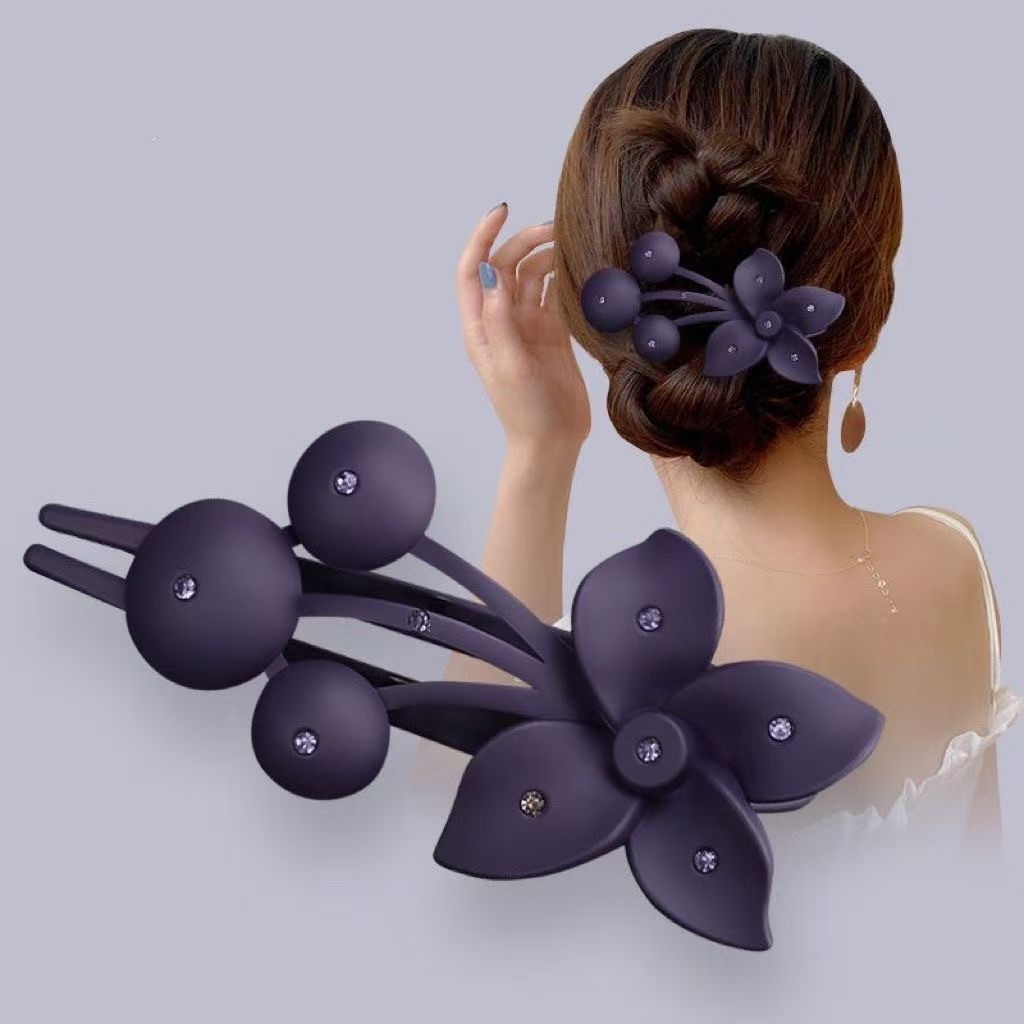 Wholesale of large-sized flower-shaped duckbill hair clips and hairpins, popular platter hairstyle bestsellers, stylish scratch-off new headwear for women at the back of the head detail image 6