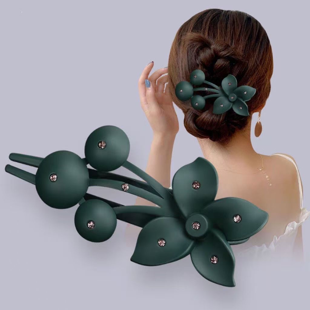 Wholesale of large-sized flower-shaped duckbill hair clips and hairpins, popular platter hairstyle bestsellers, stylish scratch-off new headwear for women at the back of the head detail image 5