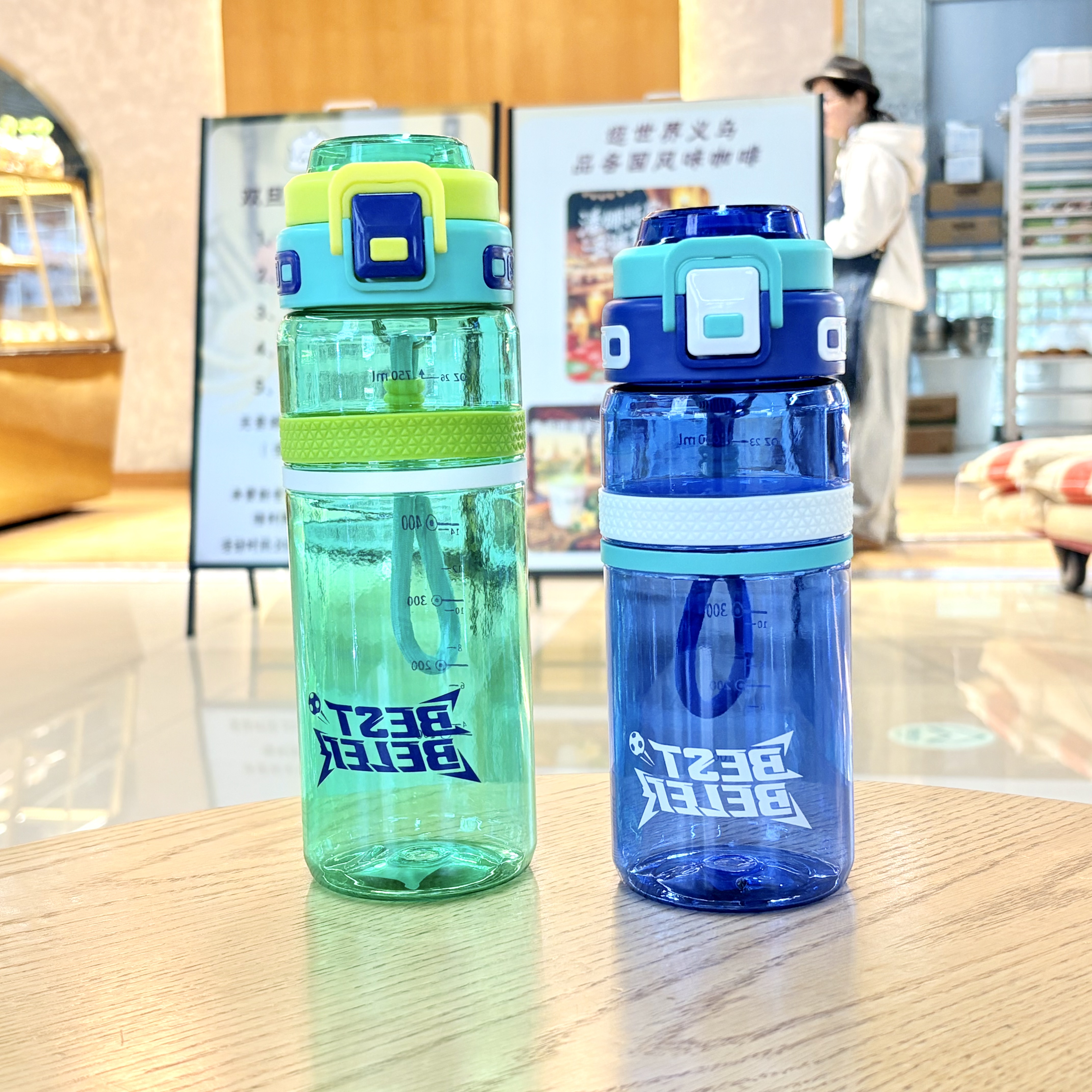 Summer sports water cup, large-capacity high-temperature resistant, simple plastic cup, cycling sports water bottle, anti-scald direct drinking, portable cup, others 650ML/750ML W/J L/E Specification drawing