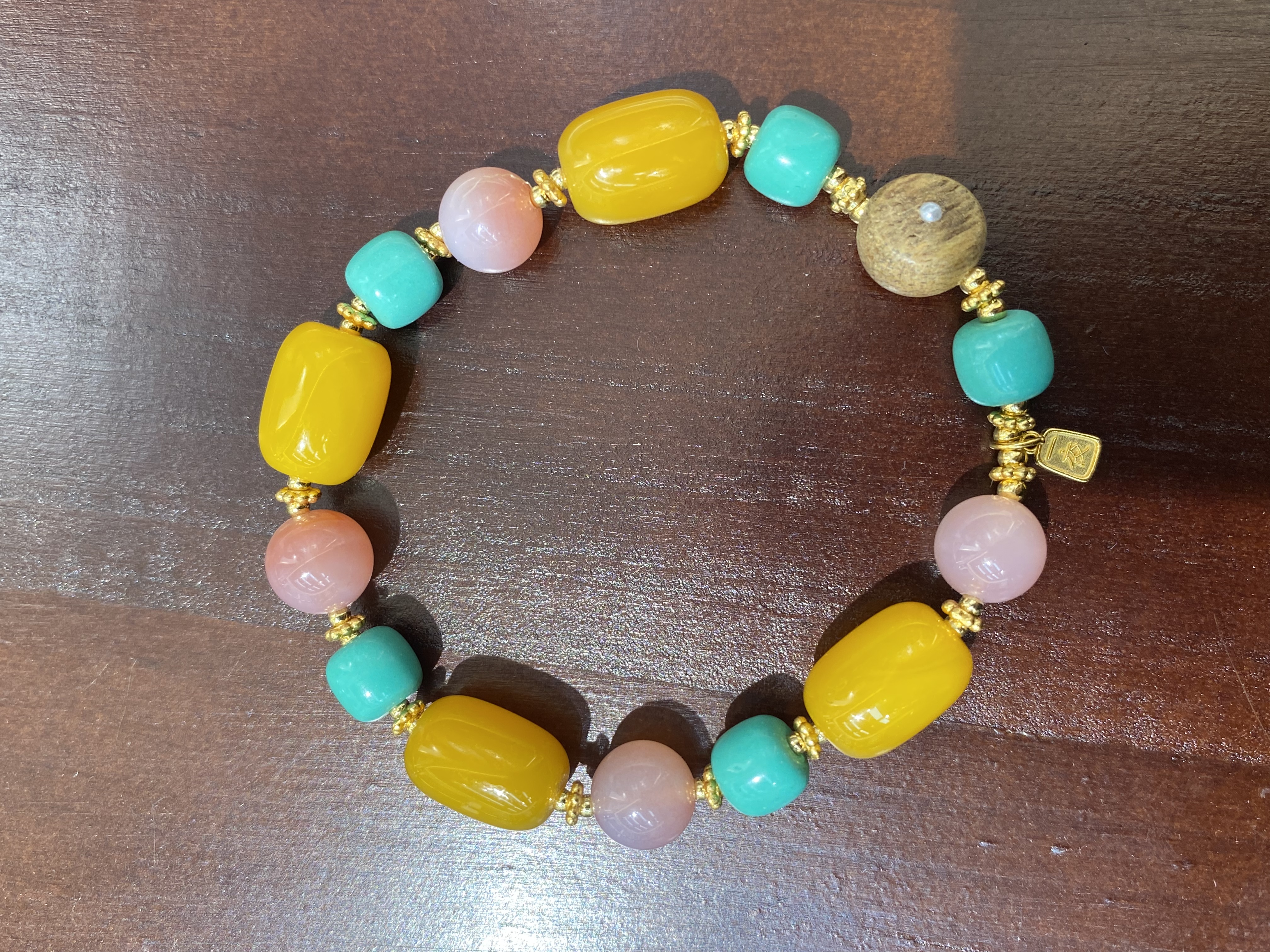 蜜蜡手串DIY细节图