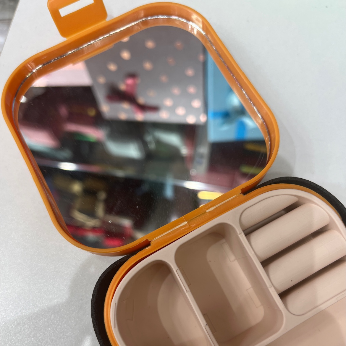 便携首饰盒#首饰盒项链盒#饰品盒#欧美收纳珠宝盒详情图3