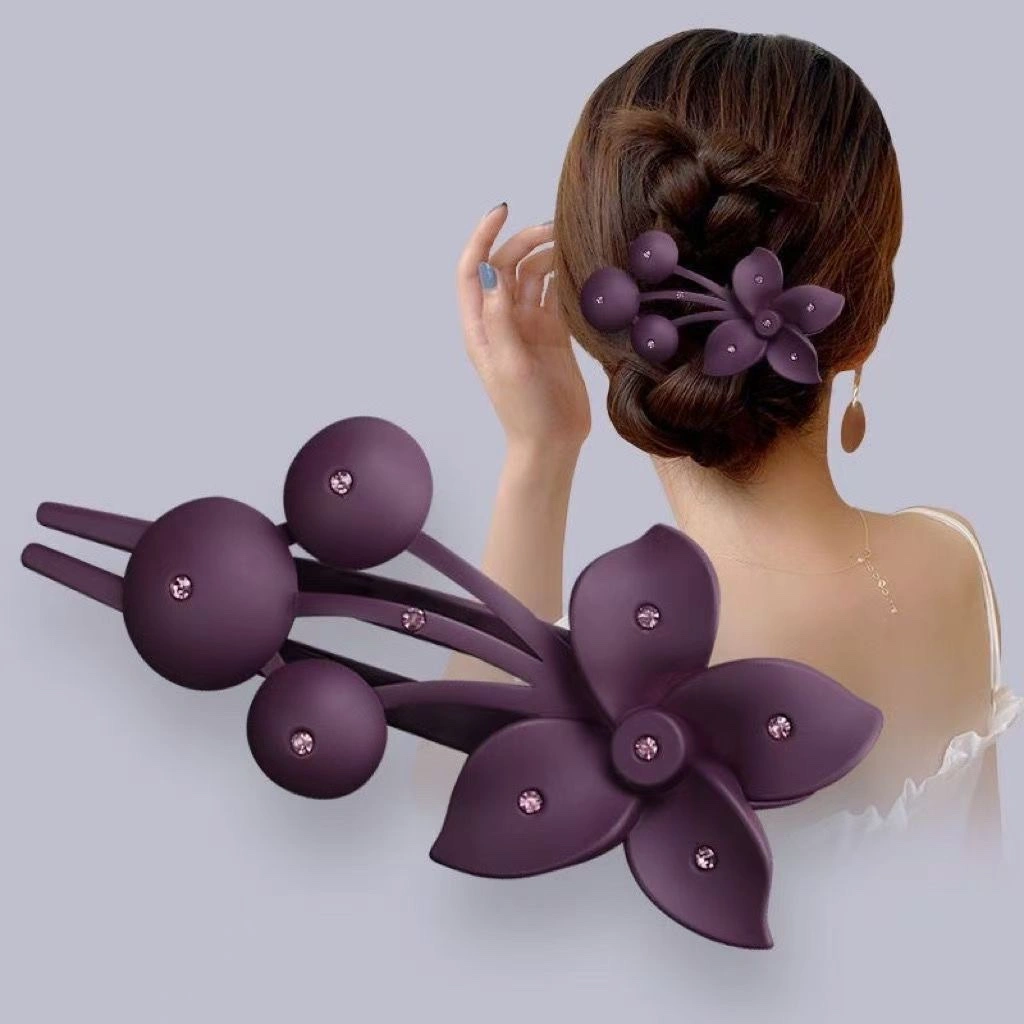 Wholesale of large-sized flower-shaped duckbill hair clips and hairpins, popular platter hairstyle bestsellers, stylish scratch-off new headwear for women at the back of the head detail image 7