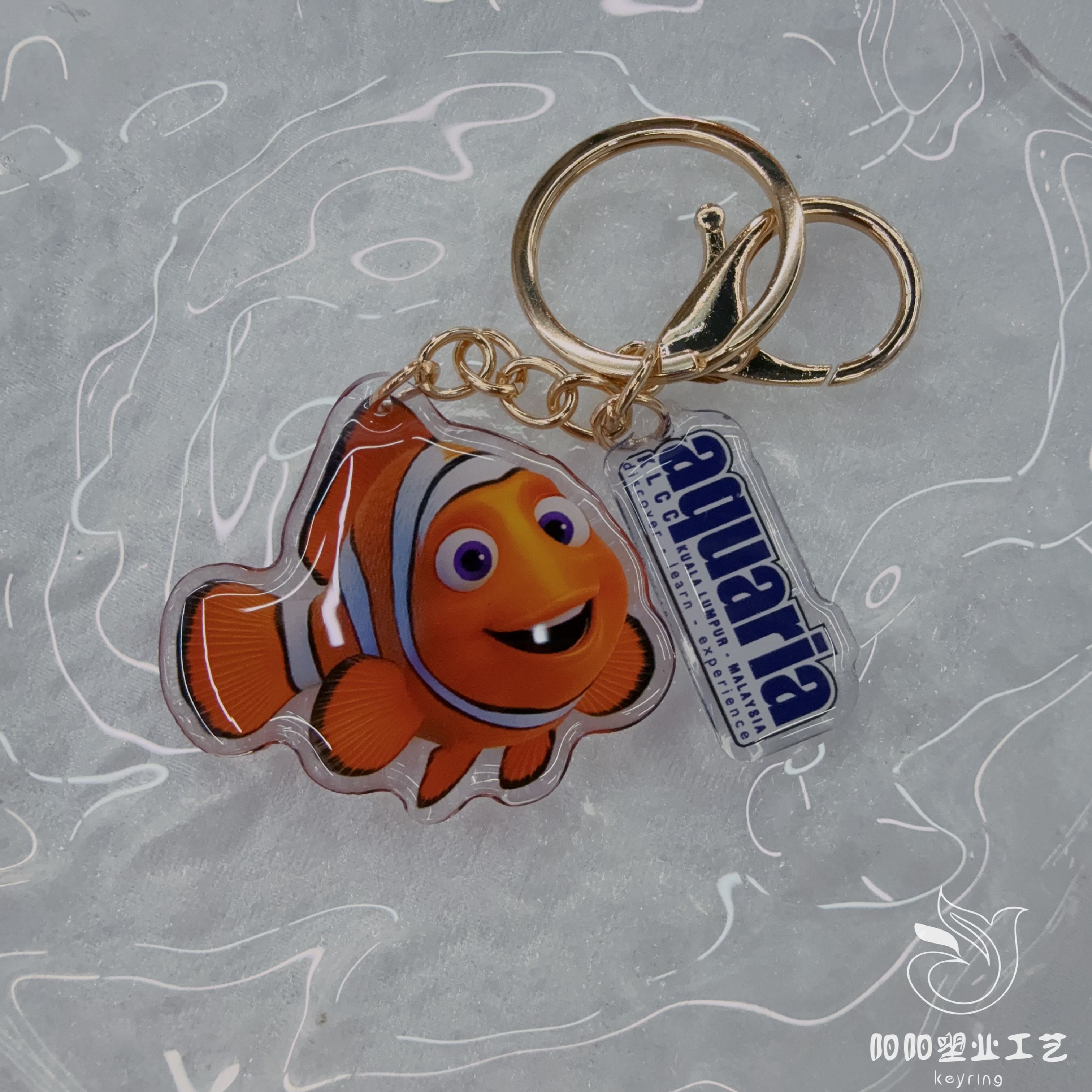 Llavero acrílico clown fish ballena colgante llavero colgante bolsa oceanario pareja recuerdos Item Picture