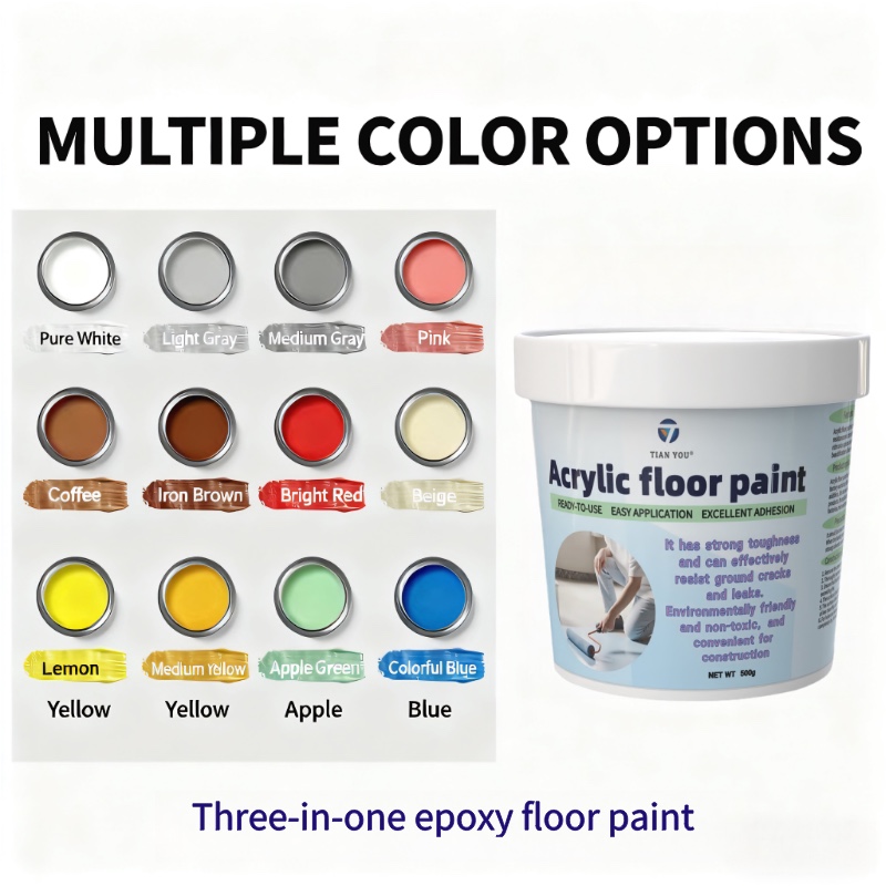 Epoxy colored sand floor paint, self-- leveling high-glos Item Picture