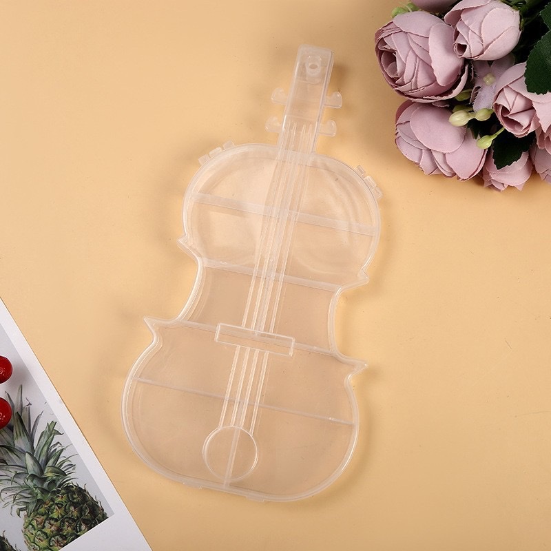 Factory direct sales of plastic boxes, custom-made solid-color violin storage boxes, children's jewelry boxes with LIDS, sealed snap fasteners, jewelry boxes for organizing items Application Scenario