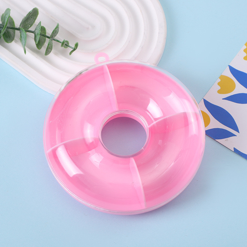 New candy storage box, portable and cute doughnut accessory box, makeup desk storage box, organizing items, children's jewelry box