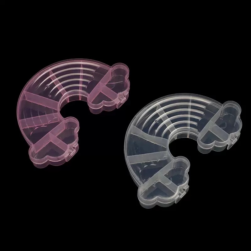 Rainbow DIY Children's rubber band storage box, beaded cartoon transparent box, available in two colors, 9-compartment jewelry box