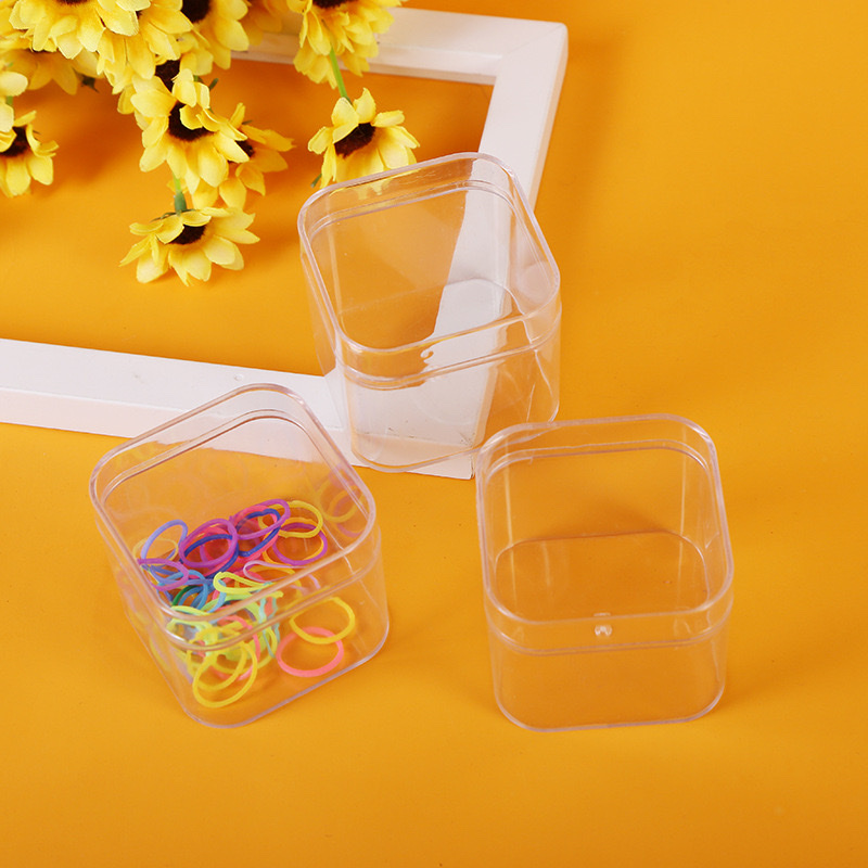 Wholesale transparent storage boxes, children's rubber band boxes, dust-proof storage item small boxes