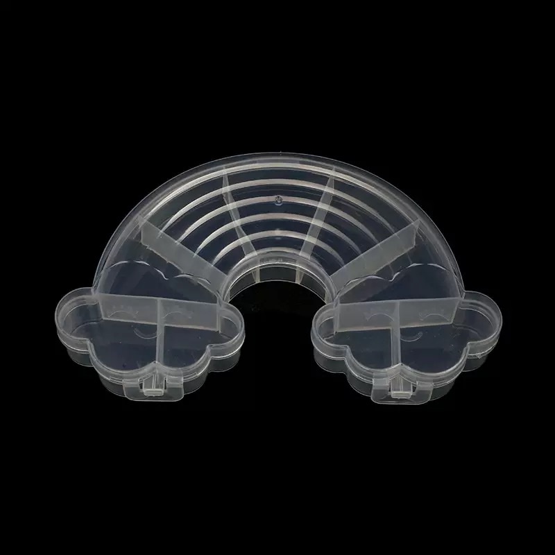 Rainbow DIY Children's rubber band storage box, beaded cartoon transparent box, available in two colors, 9-compartment jewelry box Application Scenario