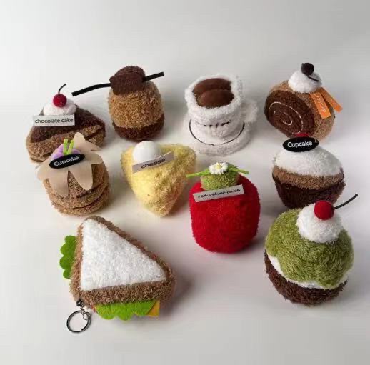  软糯下午茶毛绒挂件 甜份超标萌趣上线 毛绒挂件 抓娃娃机公仔