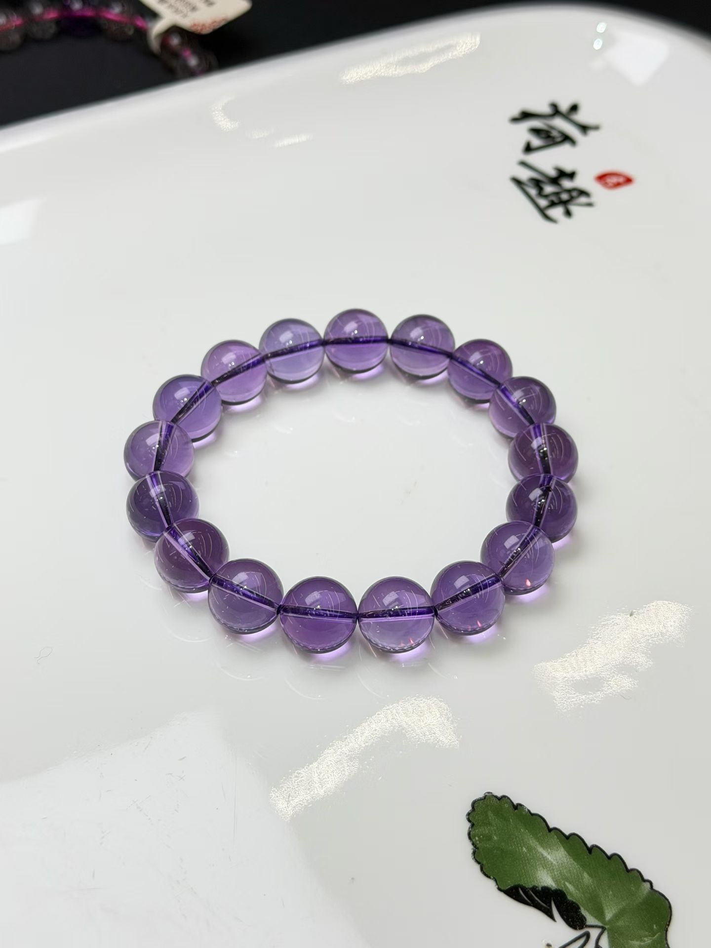 紫色水晶佛珠手串文玩饰品男女款多色可选天然水晶手串图
