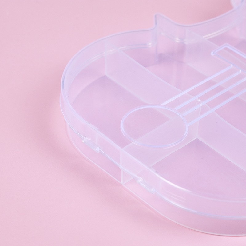 Factory direct sales of plastic boxes, custom-made solid-color violin storage boxes, children's jewelry boxes with LIDS, sealed snap fasteners, jewelry boxes for organizing items detail image 5