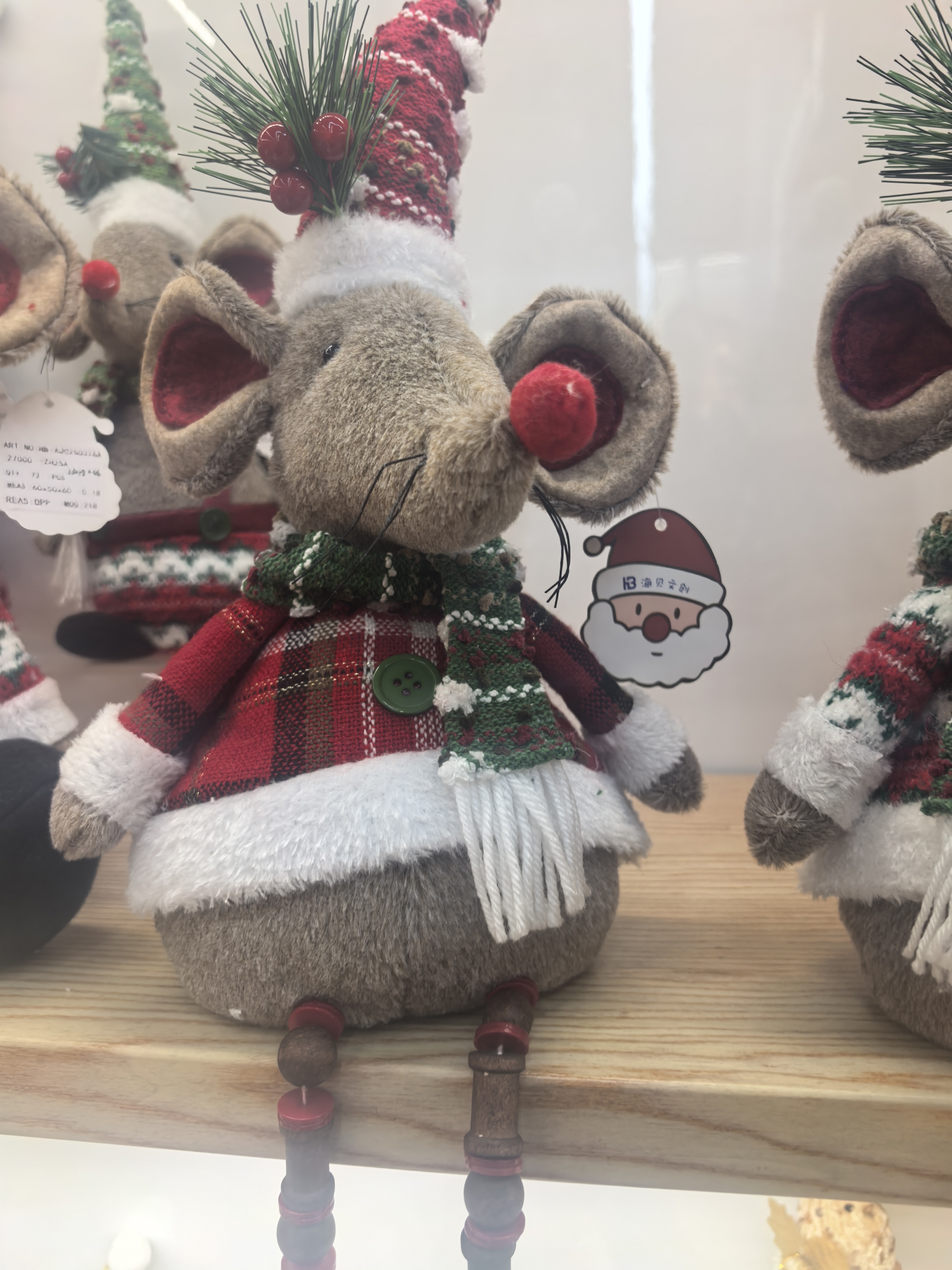 圣诞节装饰用品圣诞礼物包装蝴蝶结圣诞节装饰品节日氛围布置