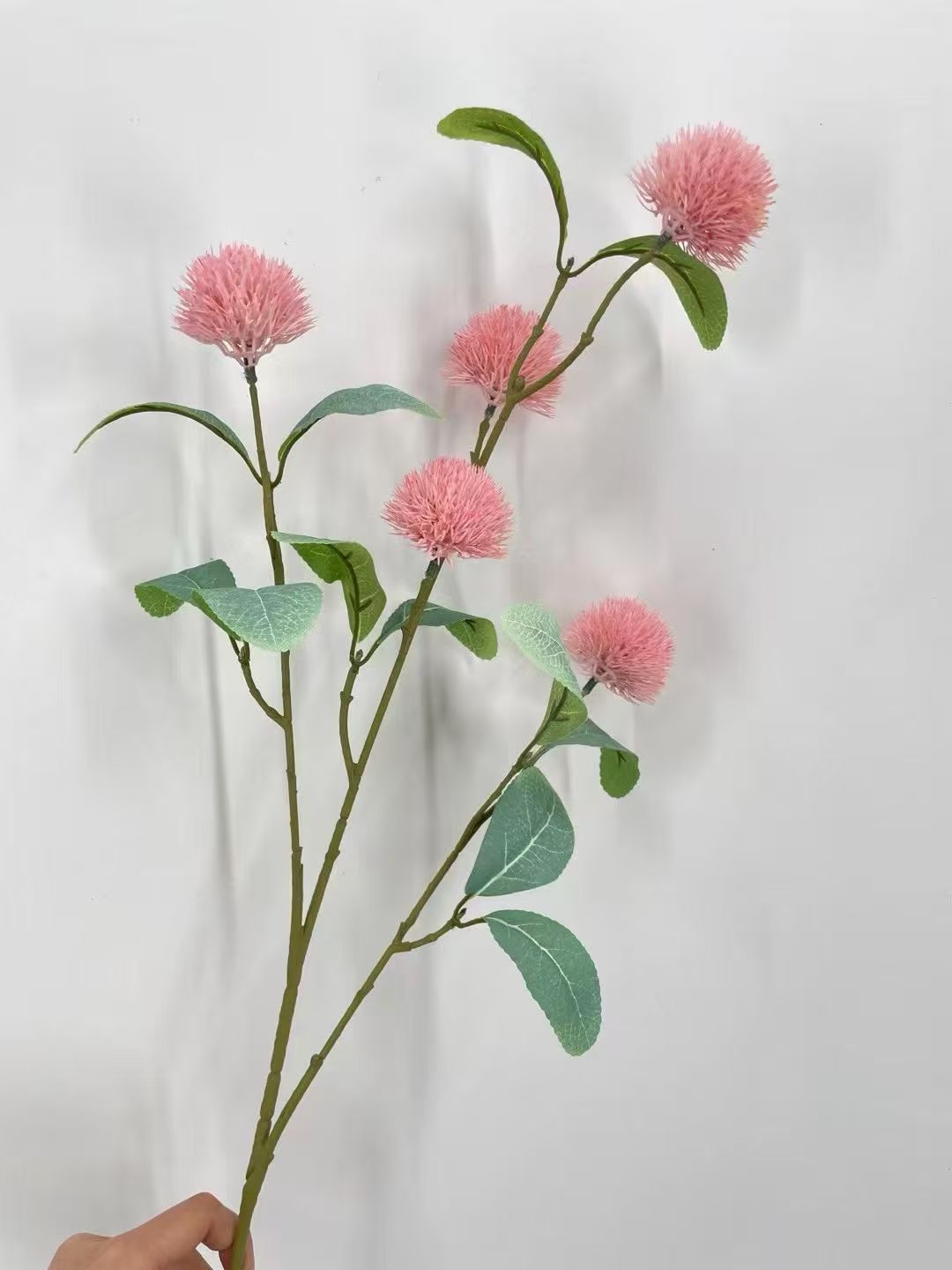 森系仿真花花园玫瑰钩织成品假花装饰家居摆件