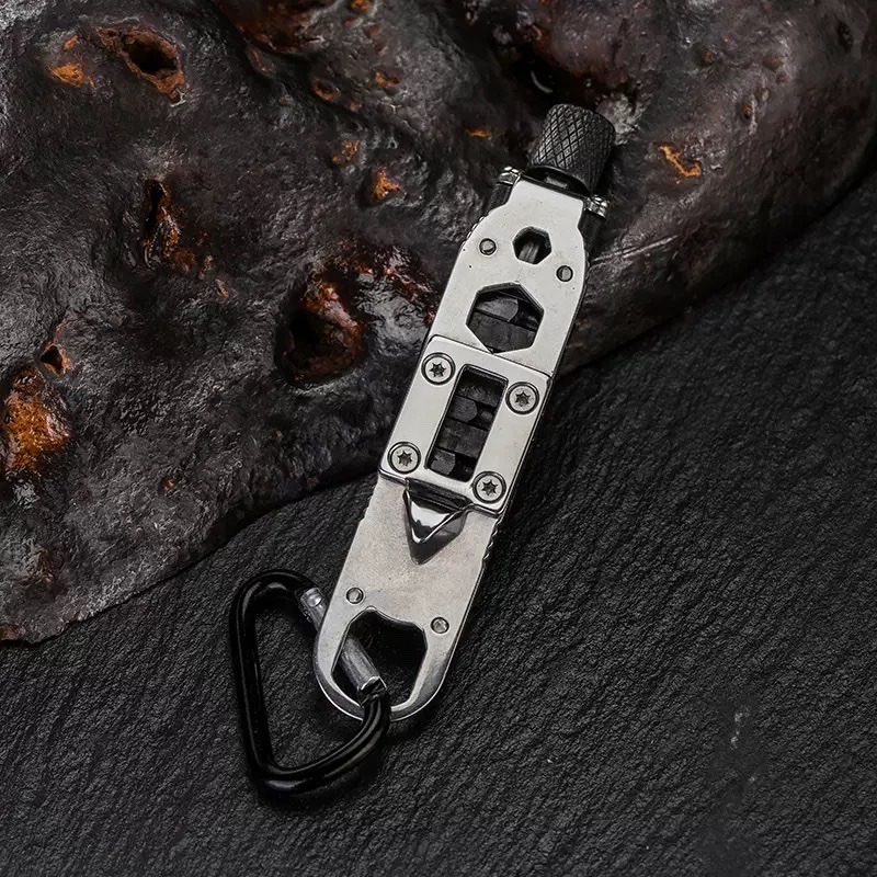 LED mini portable multi-functional combination tool, outdoor cycling EDC keychain screwdriver, home maintenance and collection Specification image