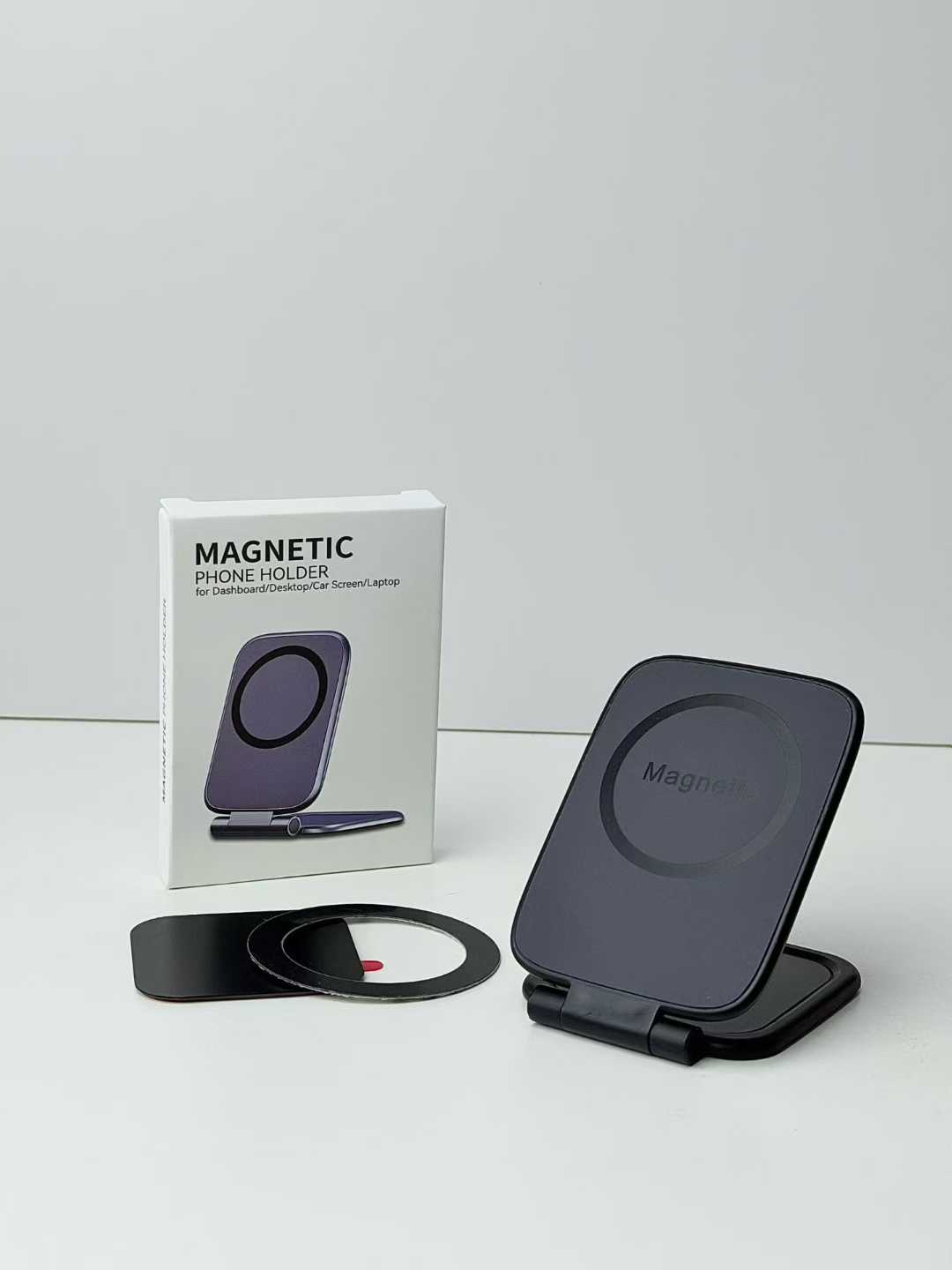 Magnetic car phone stand 2025 new folding car-specific navigation support frame. Desktop Application Scenario