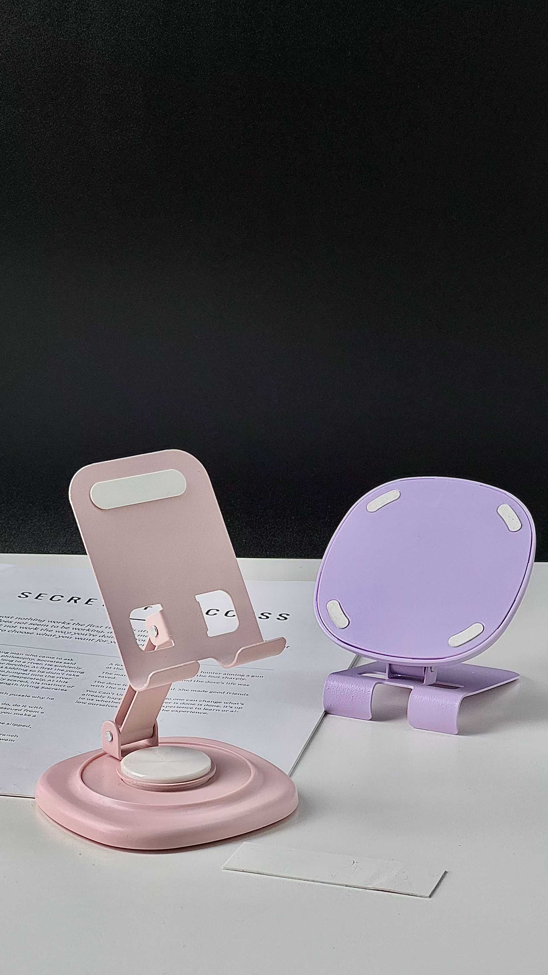 ins rotatable metal phone stand, desktop TV series watching wonder, foldable live streaming stand. detail image 5