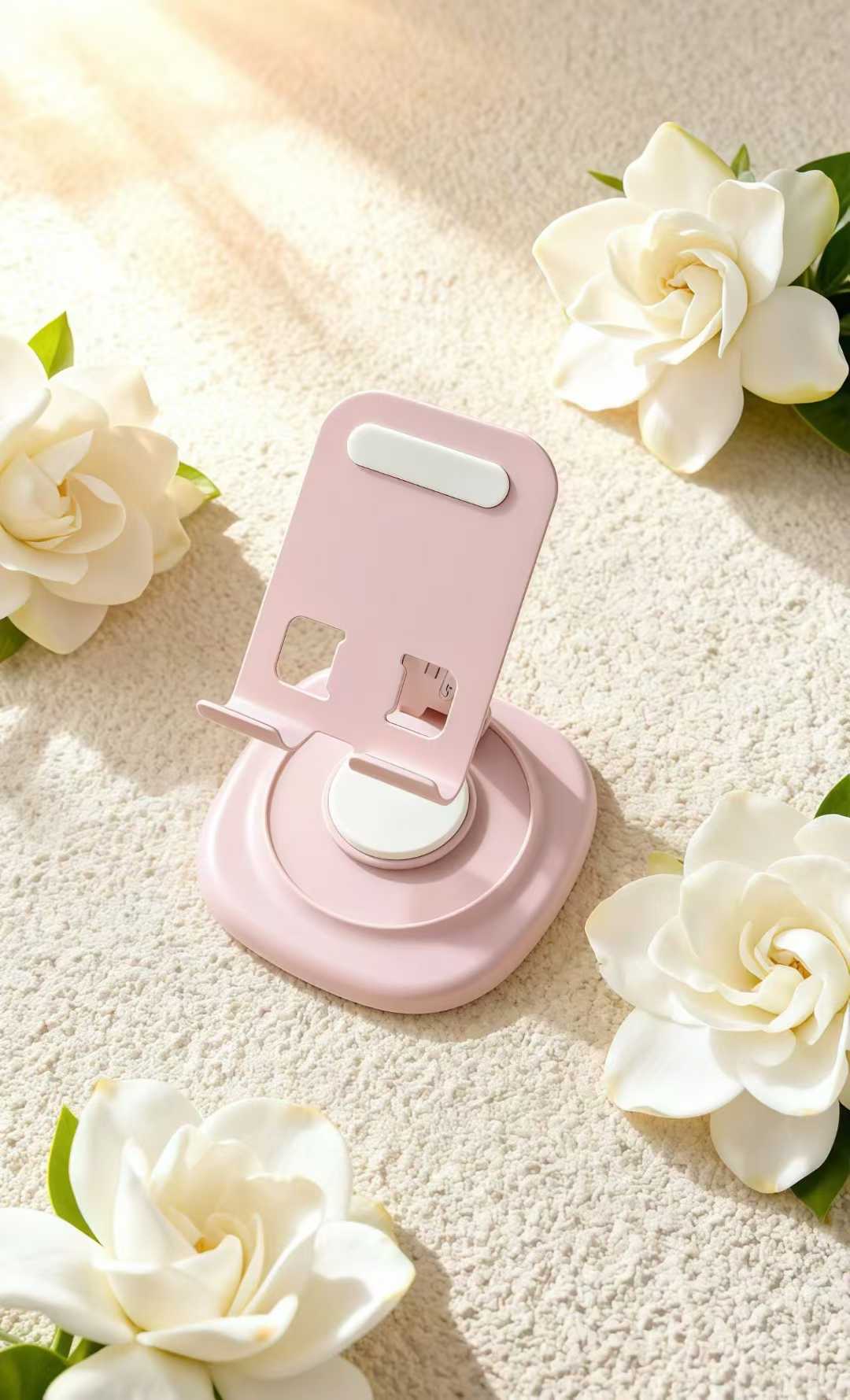 ins rotatable metal phone stand, desktop TV series watching wonder, foldable live streaming stand. detail image 10