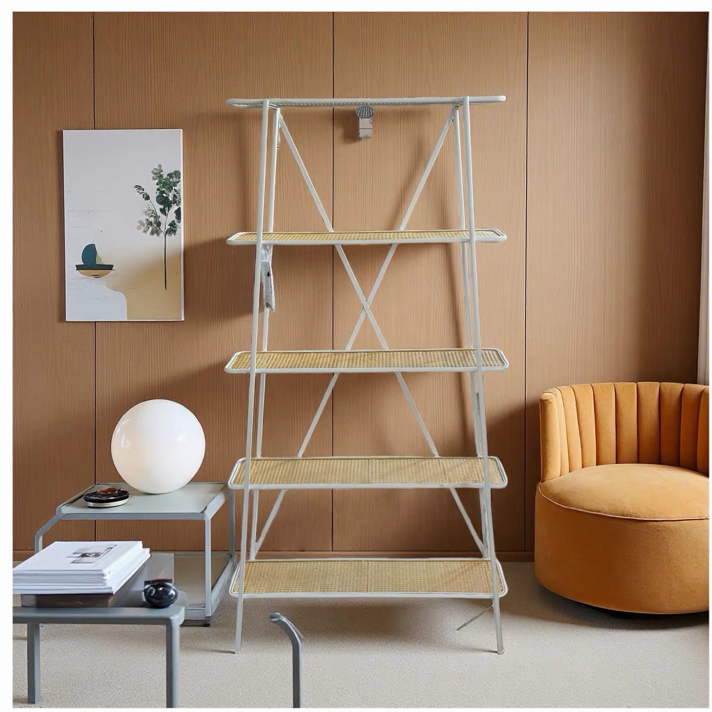 美式风格铁艺防锈花架多层置物架家用展示架