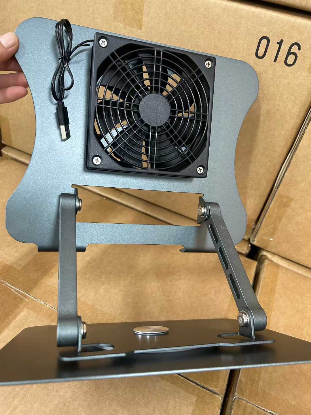 Notebook computer stand desktop height-increasing rotating lift tablet computer heat dissipation folding portable support frame with fan. detail image 7