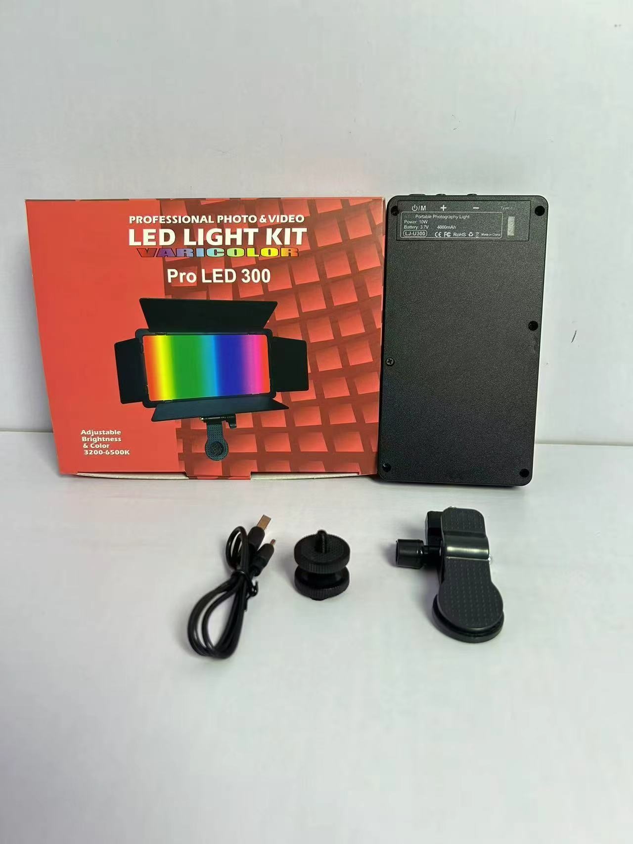 LED300 photography fill light with three-color temperature RGB for outdoor live photography details Picture