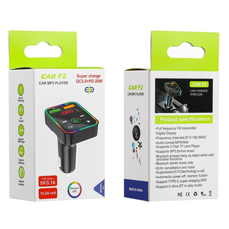 车载mp3播放器蓝牙CAR F2手机充电新款汽车mp3详情图2