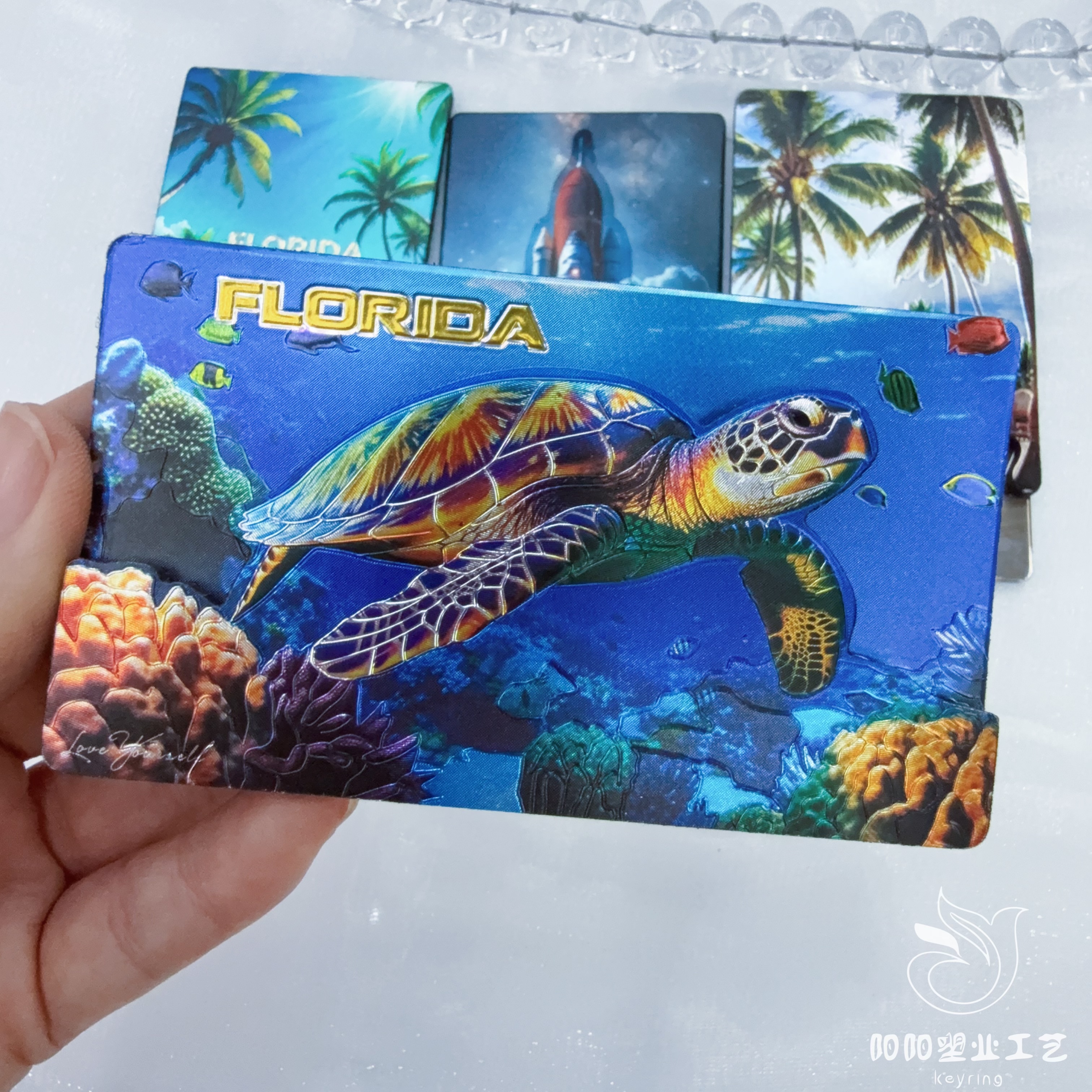 定制铝箔金属冰箱贴金箔银箔压纹磁力装饰立体旅游纪念品ins风产品图