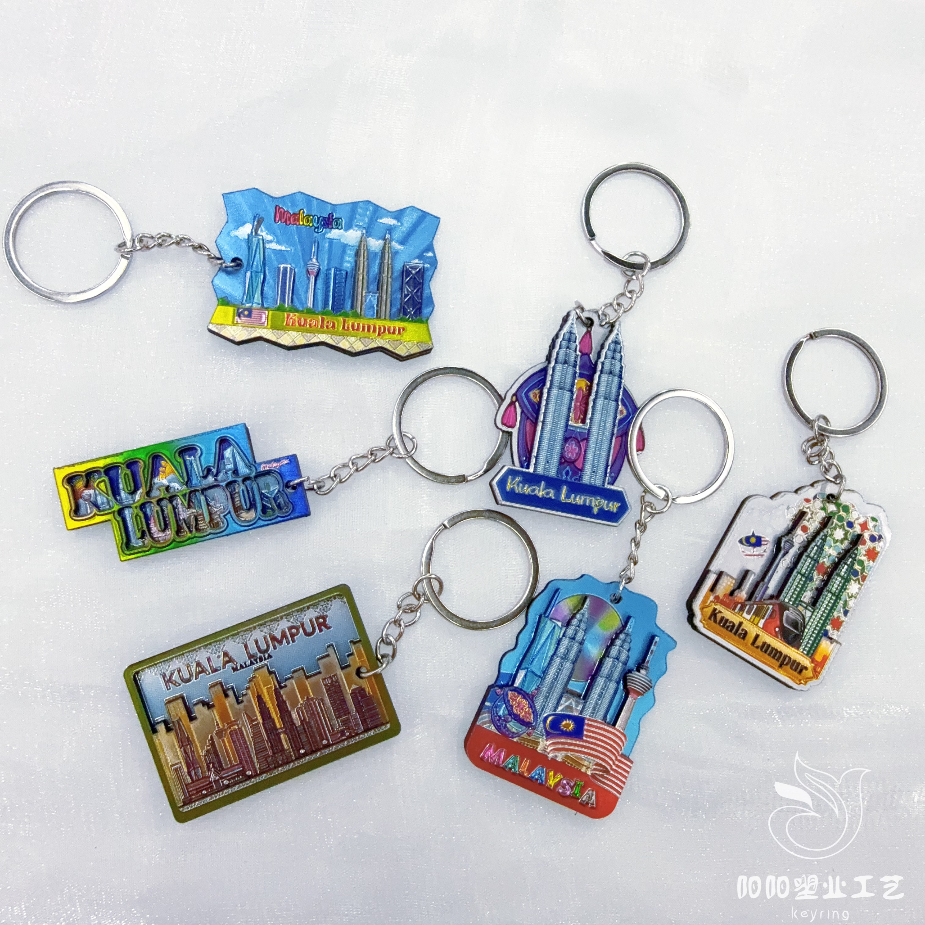 纪念品铝箔钥匙扣定制银箔工艺旅游纪念品定制压纹挂件钥匙扣伴手礼促销产品细节图